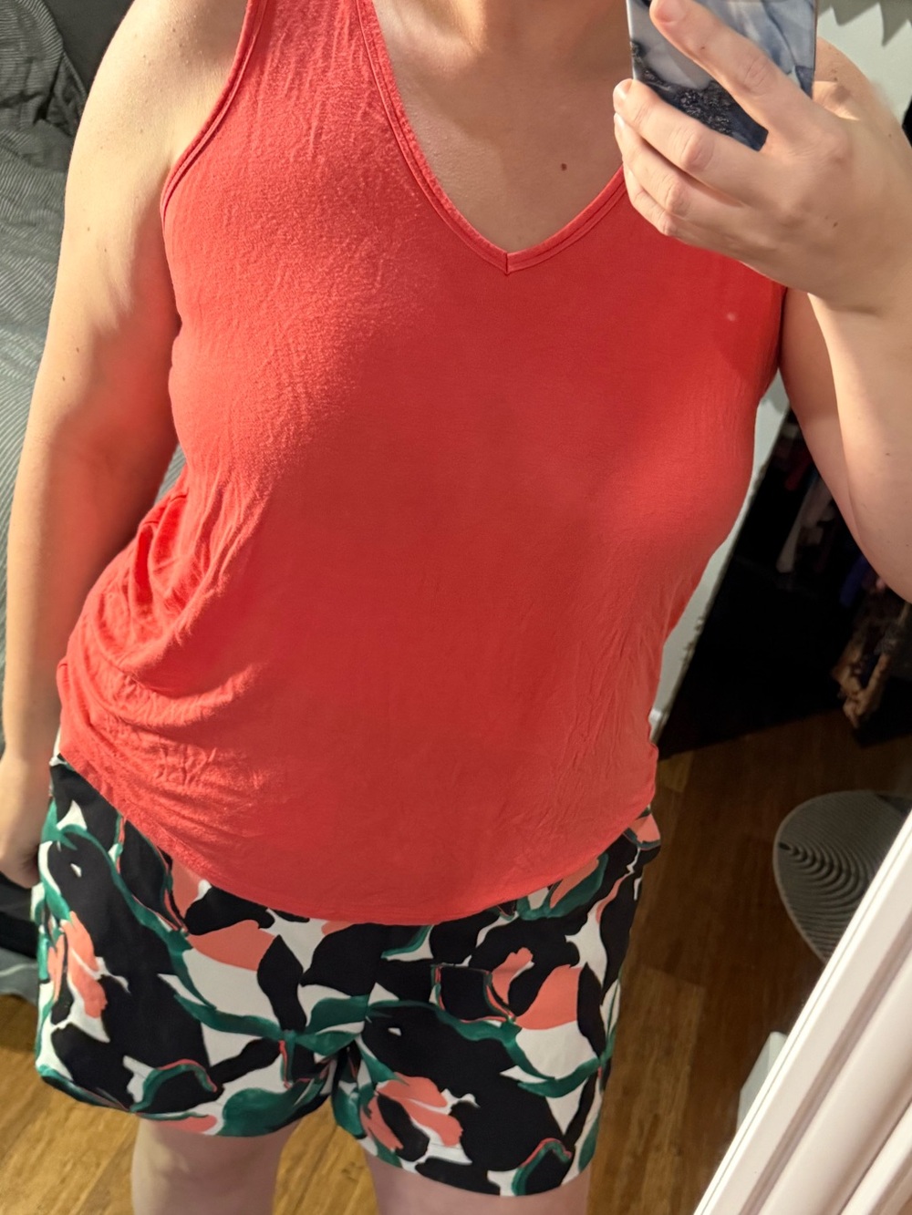 Casual Vacation Lounge Set | Coral & Tropical Print
